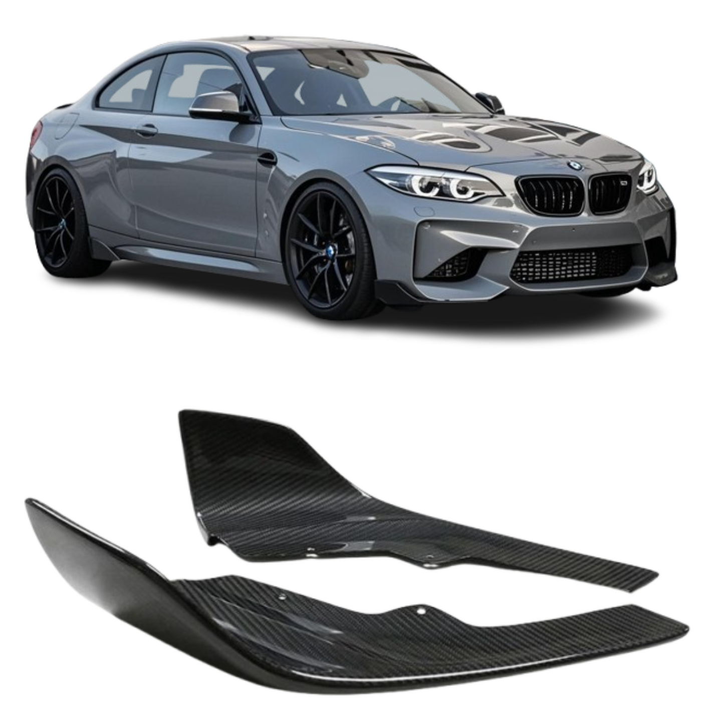MP Style Carbon Fiber Front Corner BMW M2 F87