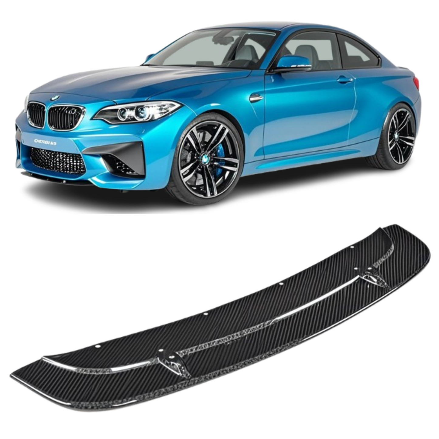 ST Style Carbon Fiber Front Splitter BMW M2 F87