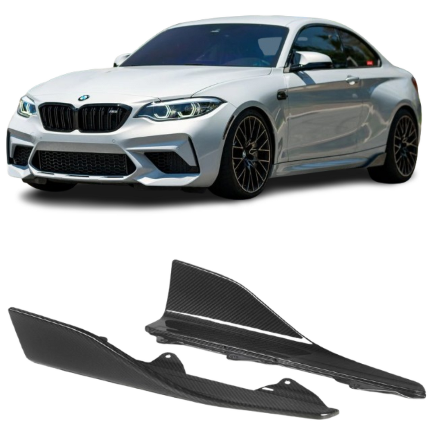 MP Style Carbon Fiber Side Skirts BMW M2 F87