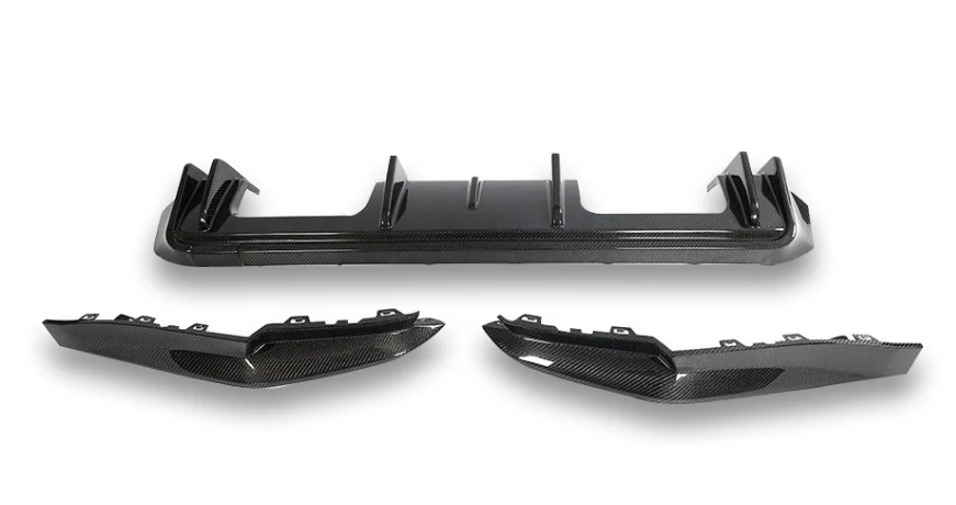 3D Style Carbon Fiber Rear Diffuser & Corner BMW M3 M4 G80 G82 G83