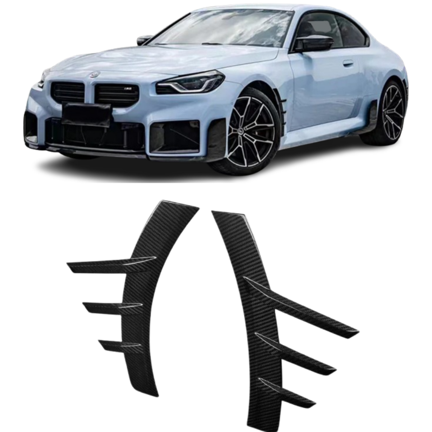 MP Style Carbon Fiber Front Fender Arch Trim BMW M2 G87