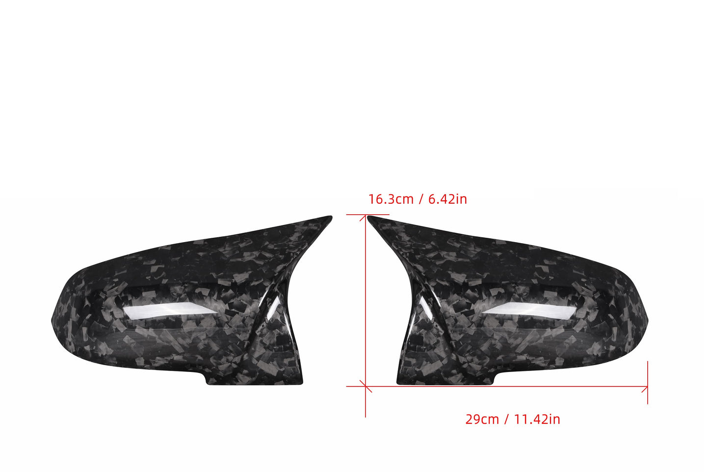 Horn Carbon Fiber Rearview Mirror Cover Forging Pattern BMW X1 E84