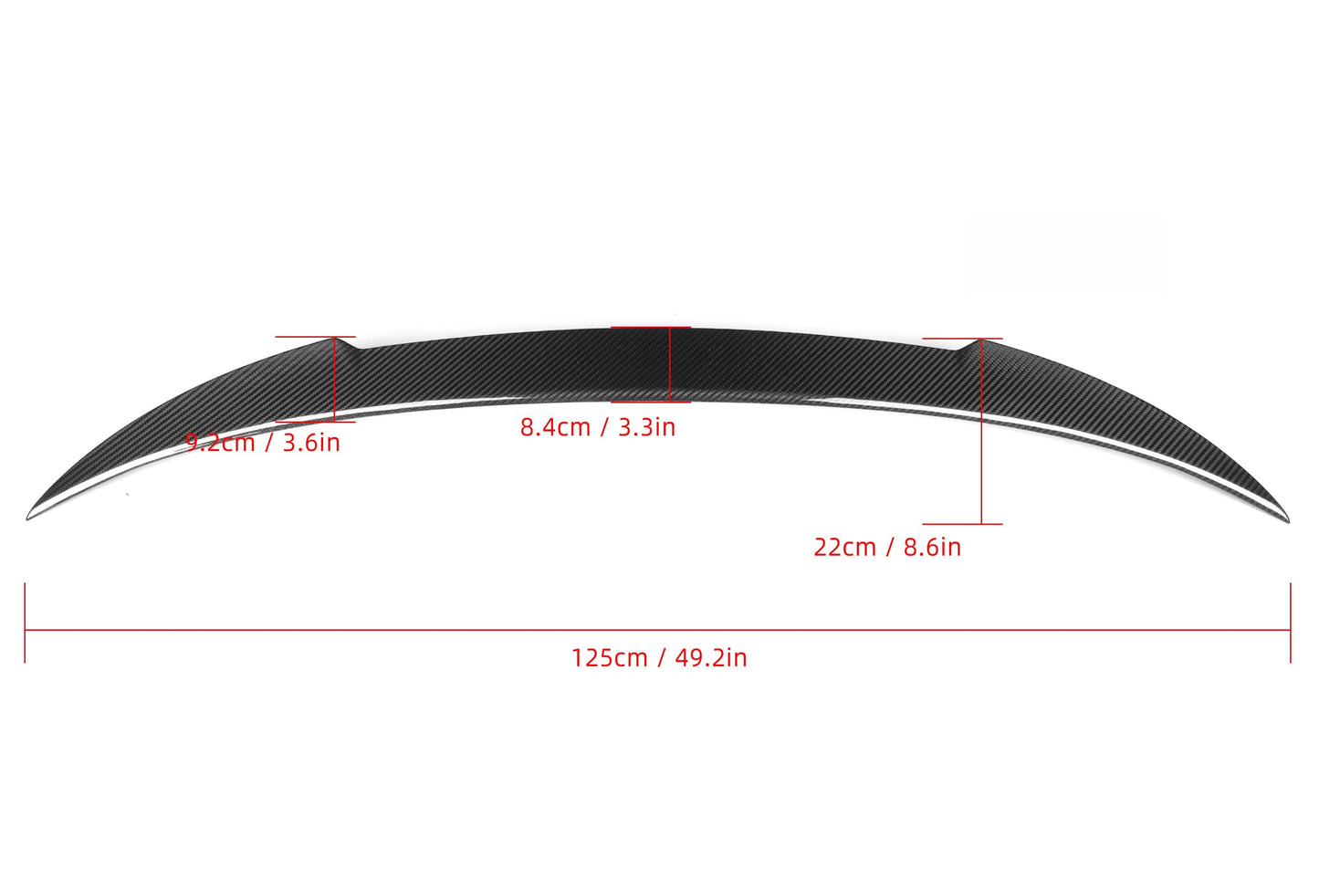 V Style Gloss Carbon Fiber Rear Lip BMW 8 Series G16