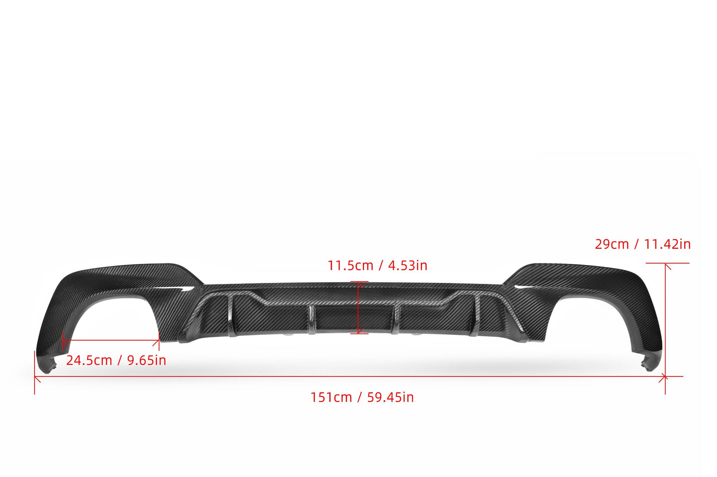 MP Style Carbon Fiber Rear Diffuser Compatible with BMW 3 Series G20 G28