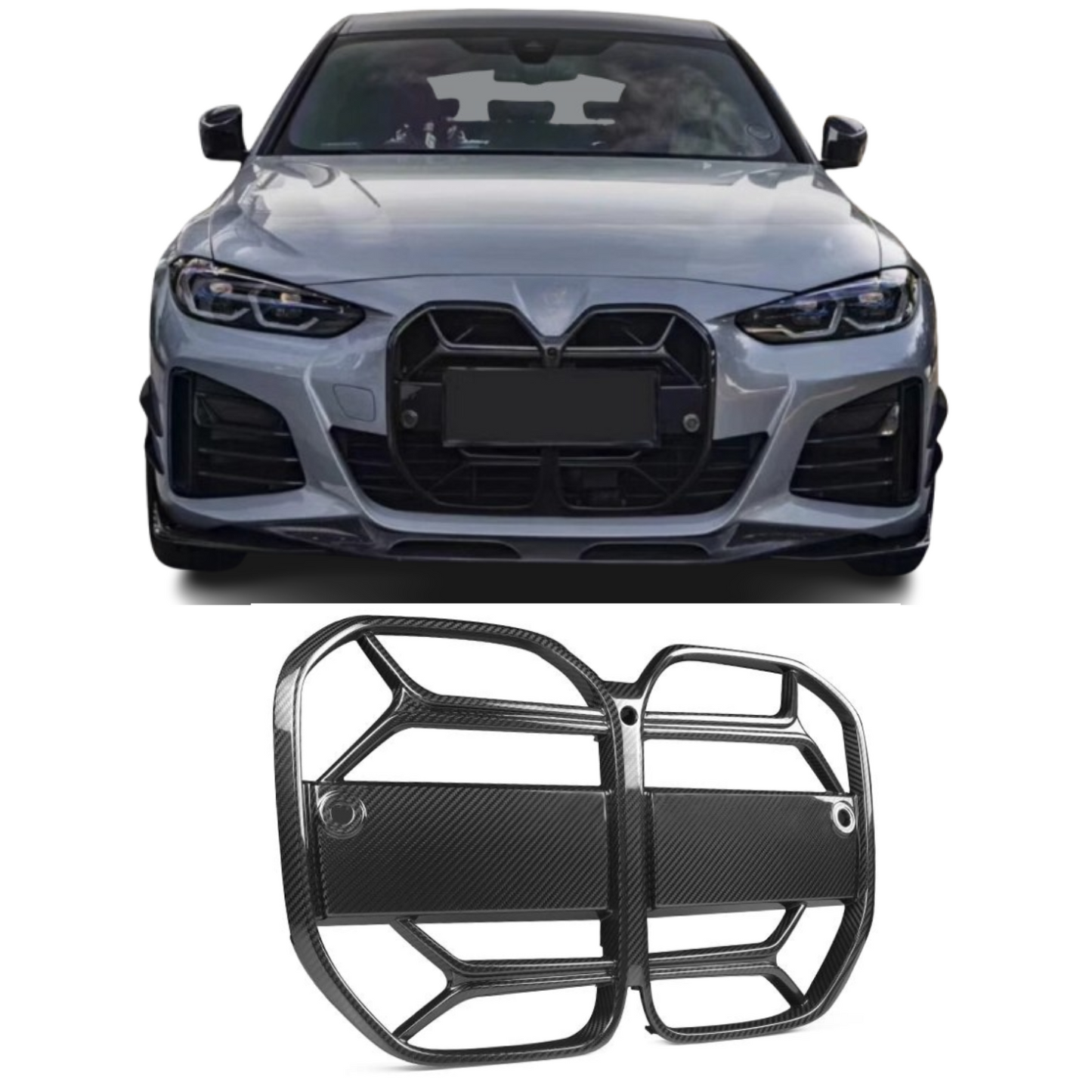 Dry Carbon Fiber Grille Compatible with BMW 4 Series G26