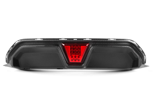 CS Style Carbon Fiber Rear Diffuser With Lights Compatible with BMW M5 F90
