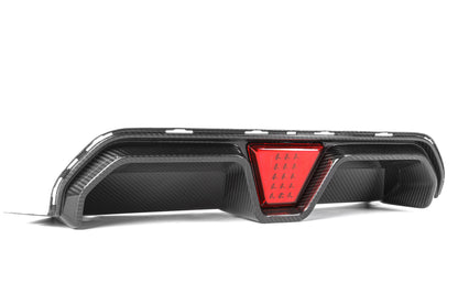 CS Style Carbon Fiber Rear Diffuser With Lights BMW M5 F90