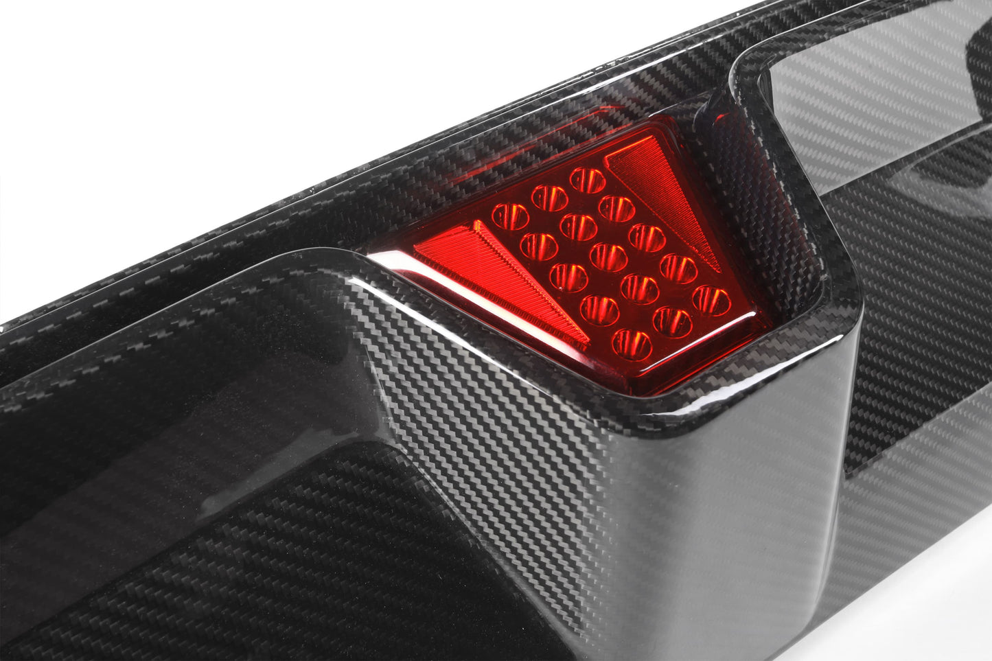 CS Style Carbon Fiber Rear Diffuser With Lights BMW M5 F90