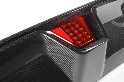 CS Style Carbon Fiber Rear Diffuser With Lights BMW M5 F90