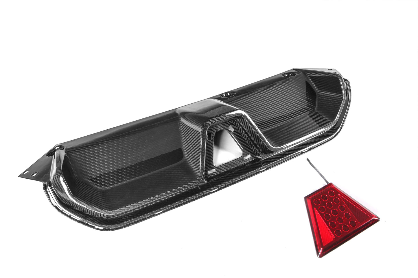 CS Style Carbon Fiber Rear Diffuser With Lights BMW M5 F90
