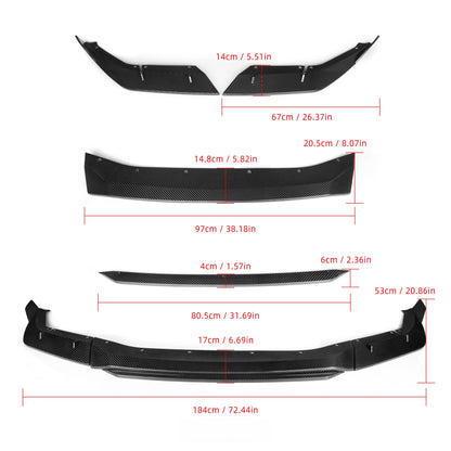 MT Style Carbon Fiber Front Lip BMW M5 F90