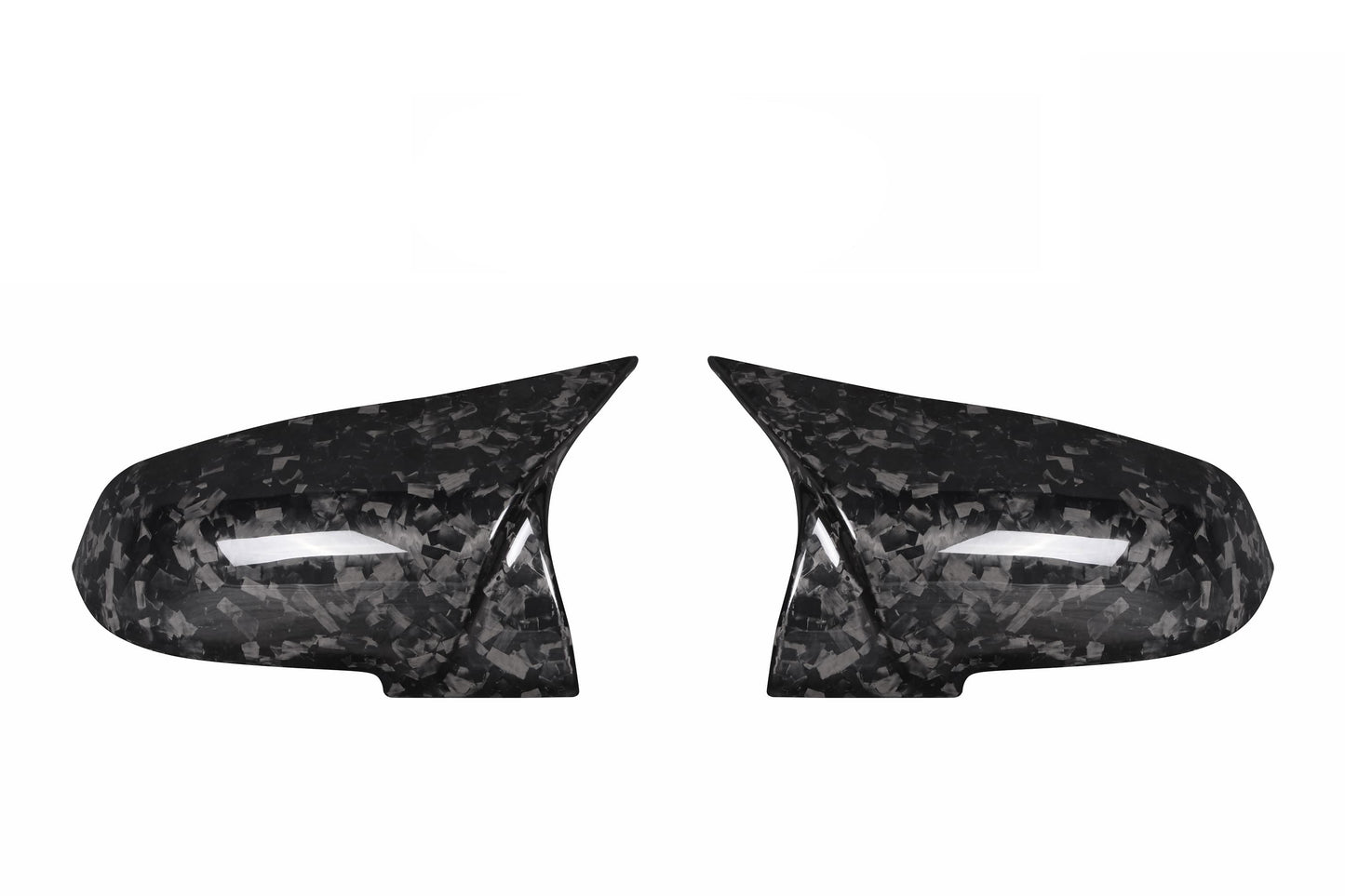 Horn Carbon Fiber Rearview Mirror Cover Forging Pattern Compatible with BMW 3 Series F34
