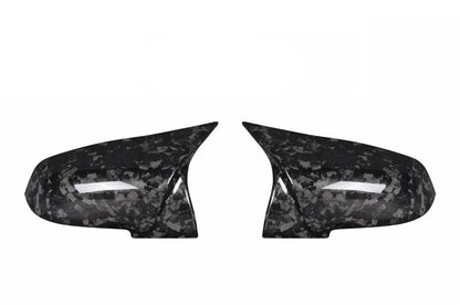 Horn Carbon Fiber Rearview Mirror Cover Forging Pattern Compatible with BMW 3 Series F34
