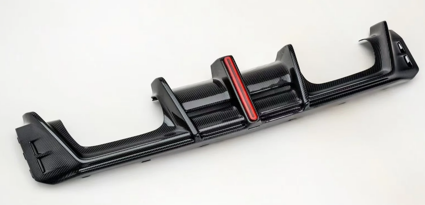 AE Style Carbon Fiber Diffuser With LED BMW M3 M4 G80 G82 G83