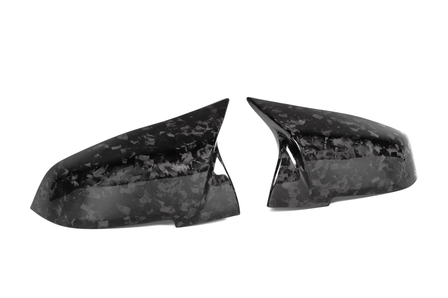 Horn Carbon Fiber Rearview Mirror Cover Forging Pattern Compatible with BMW 3 Series F34