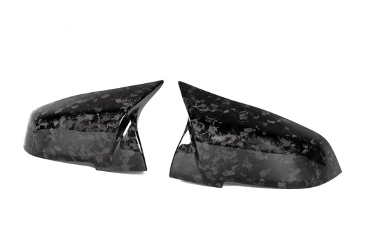 Horn Carbon Fiber Rearview Mirror Cover Forging Pattern Compatible with BMW 3 Series F34