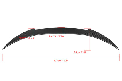 V Style Gloss Carbon Fiber Rear Lip BMW 8 Series G14