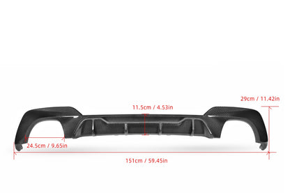 MP Style Carbon Fiber Rear Diffuser  BMW 3 Series G20 G28