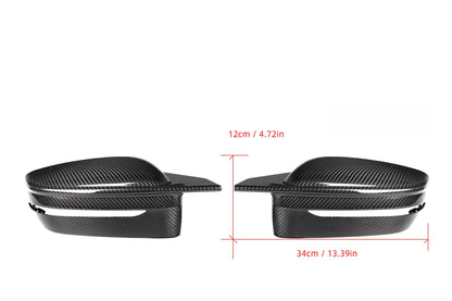 M Style Carbon Fiber Rearview Mirror Cover BMW 8 Series G14 G15 G16