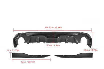 Carbon Fiber Rear Diffuser Three Piece Set BMW 4 Series G26