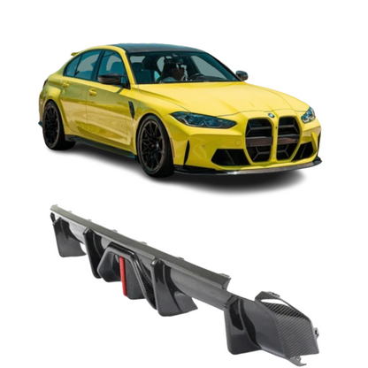 Carbon Fiber Rear Diffuser With LED  BMW M3 M4 G80 G82 G83