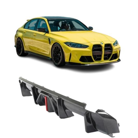 Carbon Fiber Rear Diffuser With LED  BMW M3 M4 G80 G82 G83