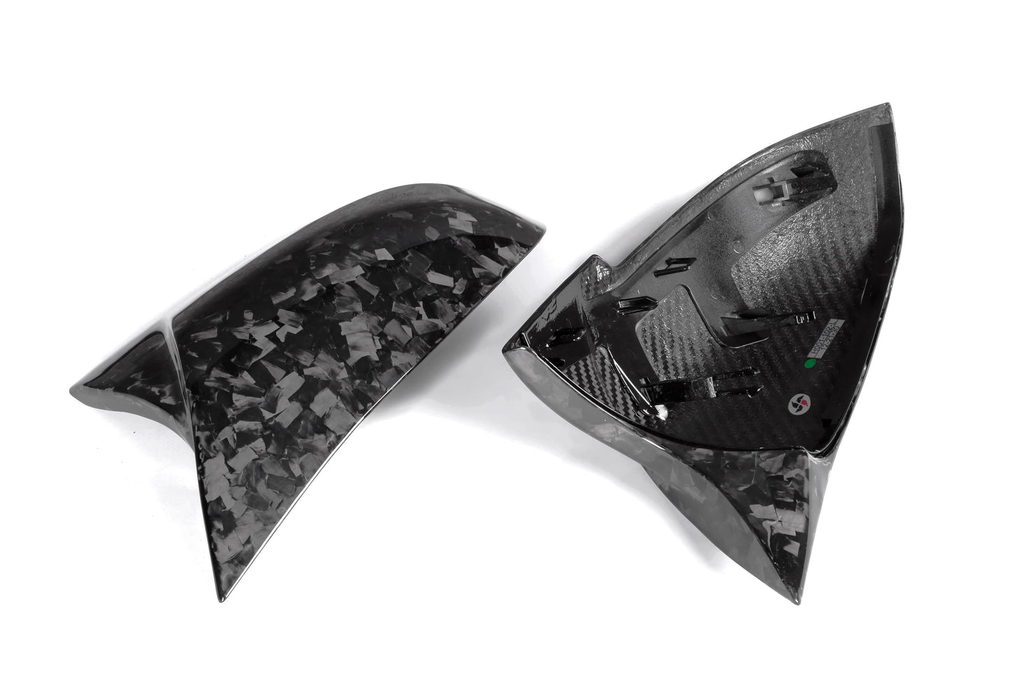 Horn Carbon Fiber Forged Pattern Rearview Mirror Cover BMW 3 Series F30 F35