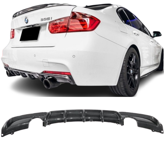 Carbon Fiber Double-Sided Single-Outlet Rear Diffuser BMW 3 Series F30 F35
