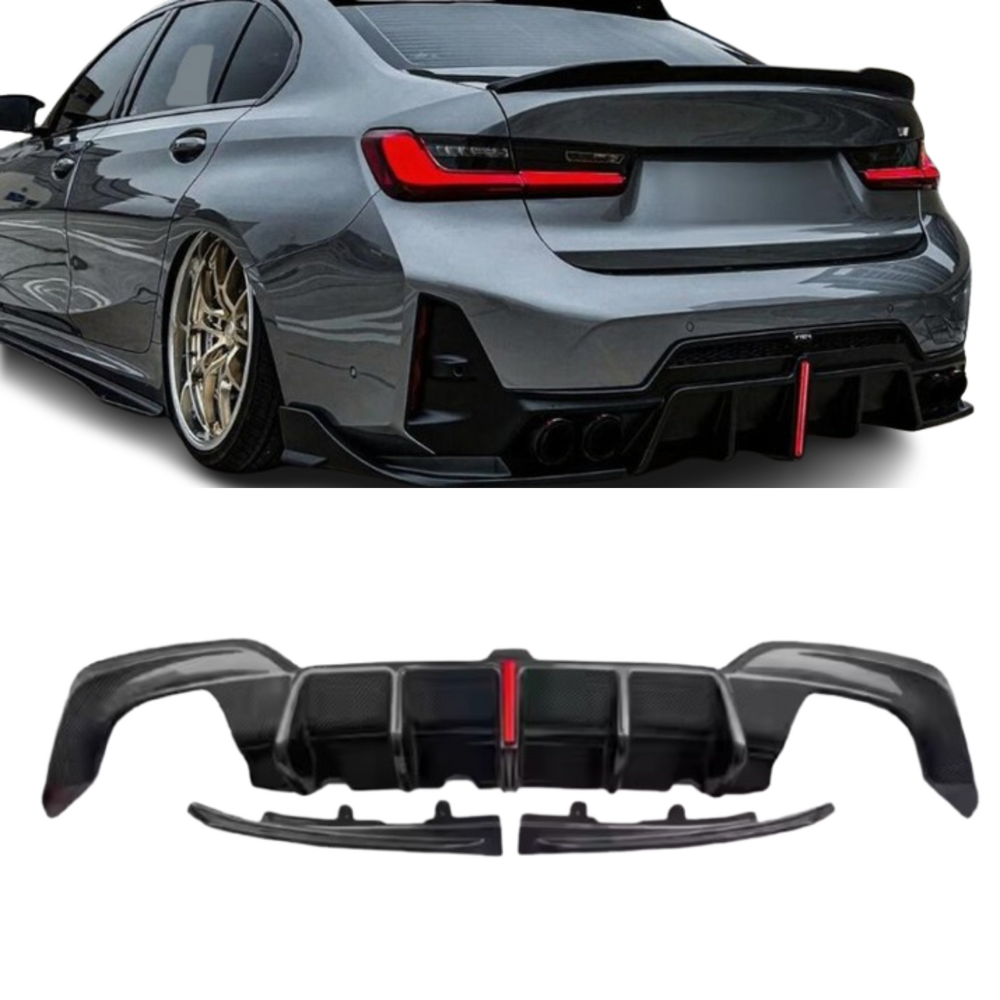 Carbon Fiber Kabul Rear Diffuser BMW 3 Series G20 G28