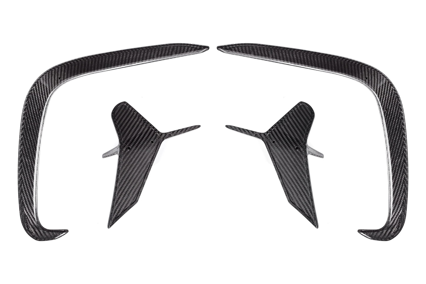 Carbon Fiber Rear Bumper Wind Blade 4-piece Set BMW 8 Series G14 G15 G16