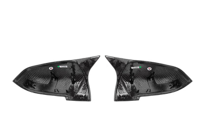 Horn Carbon Carbon Fiber Mirror Covers Forged Pattern BMW I3