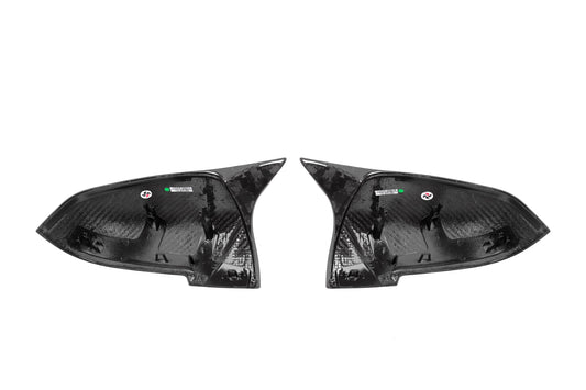 Horn Style Carbon Fiber Rearview Mirror Lampshade Calcined Pattern BMW 2 Series F22