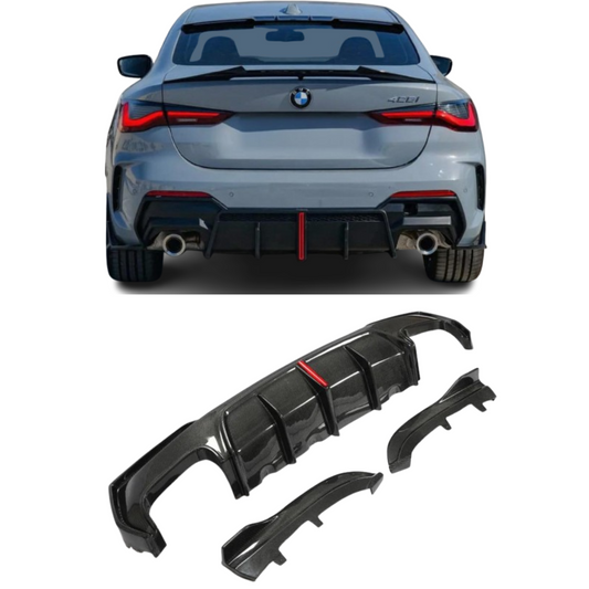 Carbon Fiber Rear Diffuser With LED BMW 4 Series G22 G23