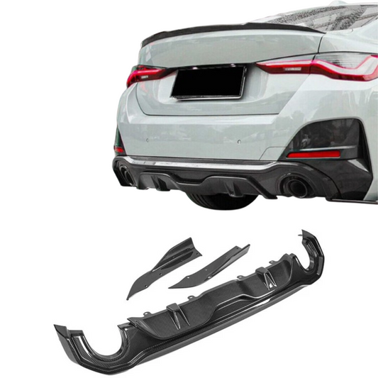 Carbon Fiber Rear Diffuser Three Piece Set BMW 4 Series G26