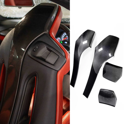 Carbon Fiber Front Seat Cover Backings BMW M3 M4 F80 F82 F83