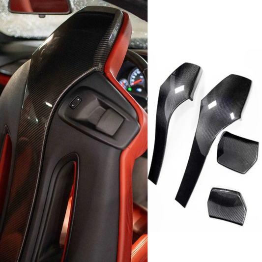Carbon Fiber Front Seat Cover Backings BMW M3 M4 F80 F82 F83
