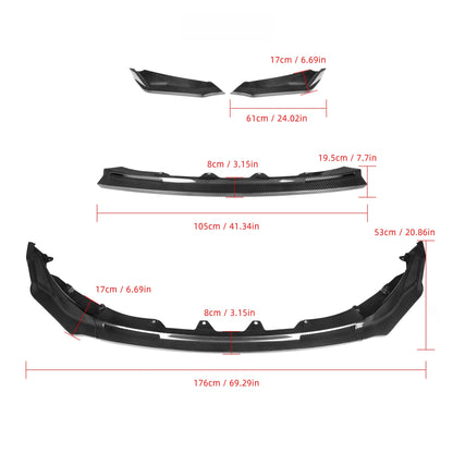 V Style Carbon Fiber Front Lip BMW M3 M4 G80 G82 G83