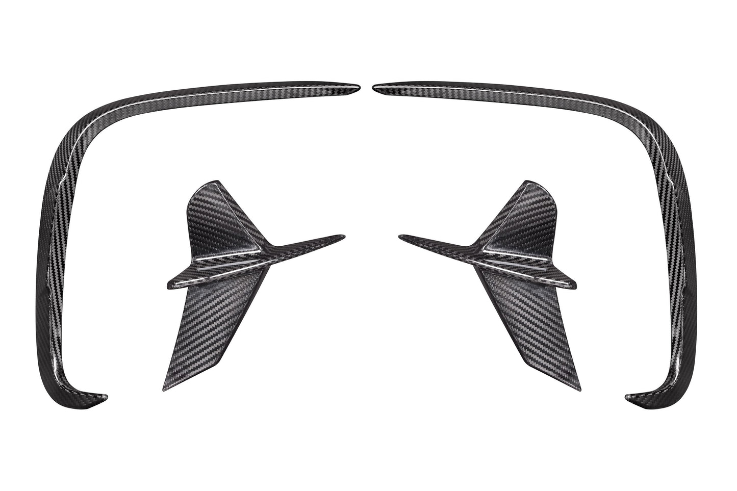 Carbon Fiber Rear Bumper Wind Blade 4-piece Set BMW 8 Series G14 G15 G16